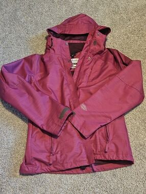 Columbia Women's Magenta Hooded Waterproof Jacket